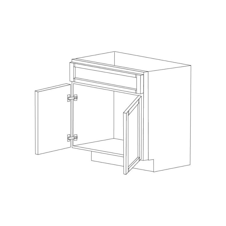 Aspen White Shaker 30" Sink Base Vanity - RTA