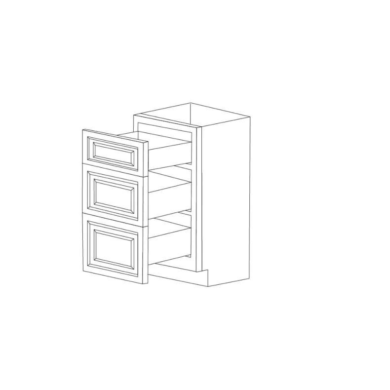 Orlando Ginger Square 12" Vanity - 3 Drawers - RTA