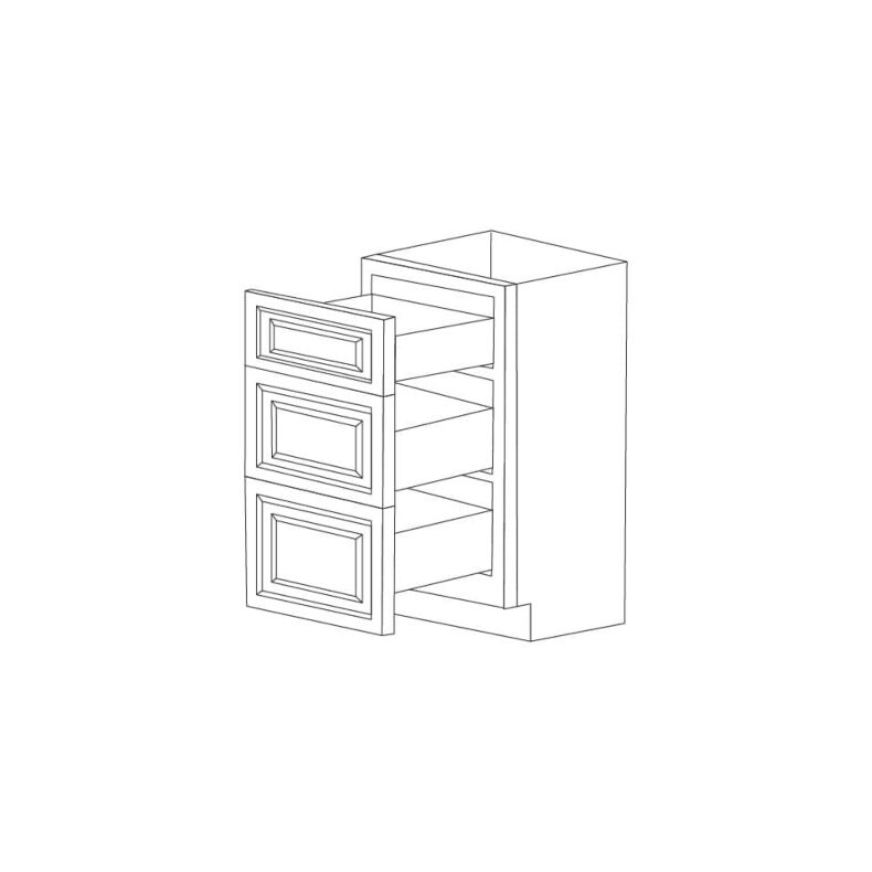 Orlando Ginger Square 18" Vanity - 3 Drawers - RTA