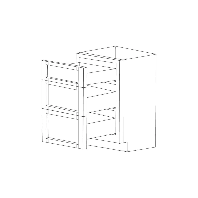 Aspen White Shaker 18" Vanity - 3 Drawers - RTA