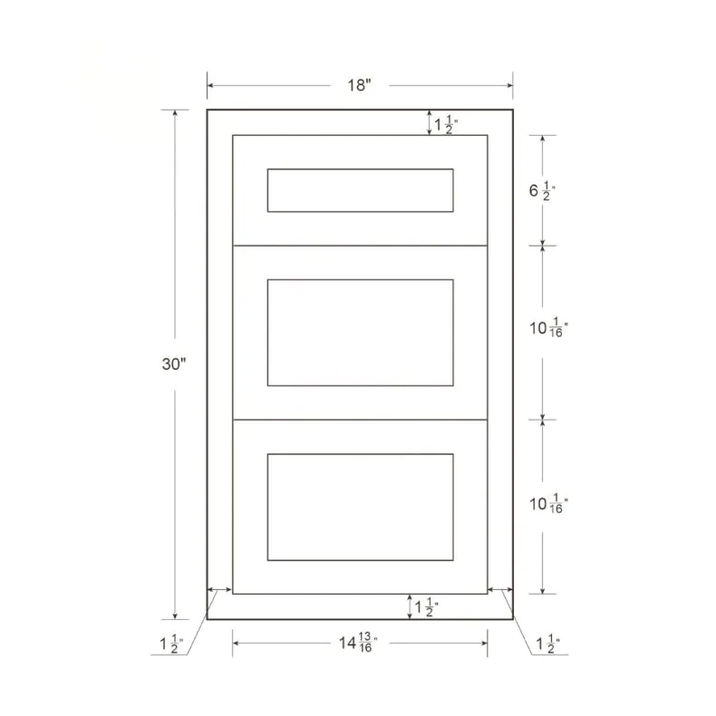 Snow White Inset Shaker 18" Drawer Vanity Cabinet - RTA Snow White Inset Shaker 18" Drawer Vanity Cabinet - RTA
