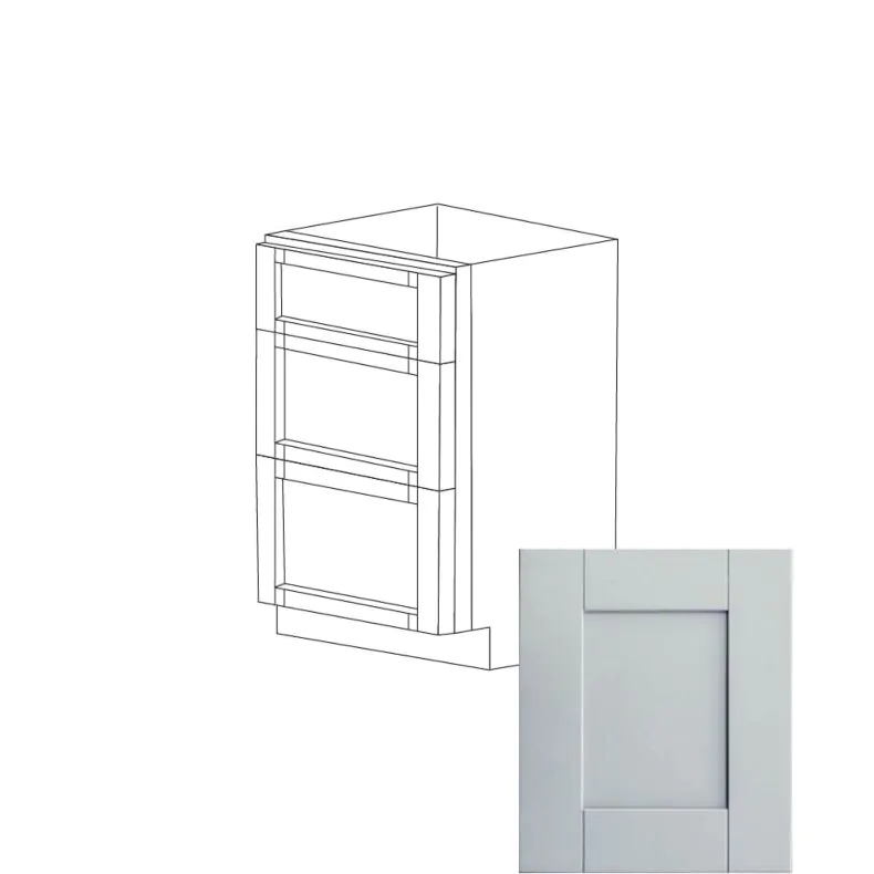 Alden Grey Shaker 21" Vanity - 3 Drawers - RTA