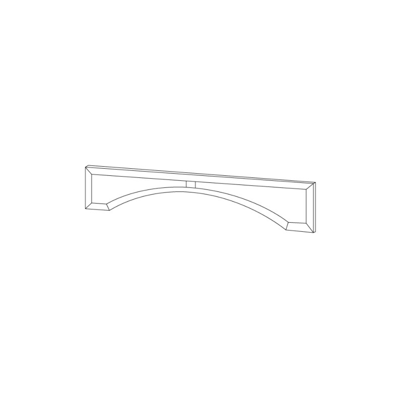 Hudson Pecan Rope 60" Valance Raised Panel Hudson Pecan Rope 60" Valance Raised Panel