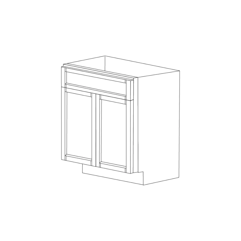 Pale Pine 24" Sink Base Vanity 2 Doors - RTA