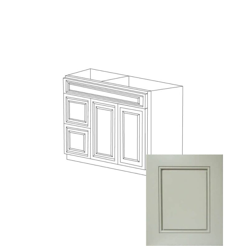 Romona Modern Gray 36" Vanity Cabinet with Drawers on Left - Assembled