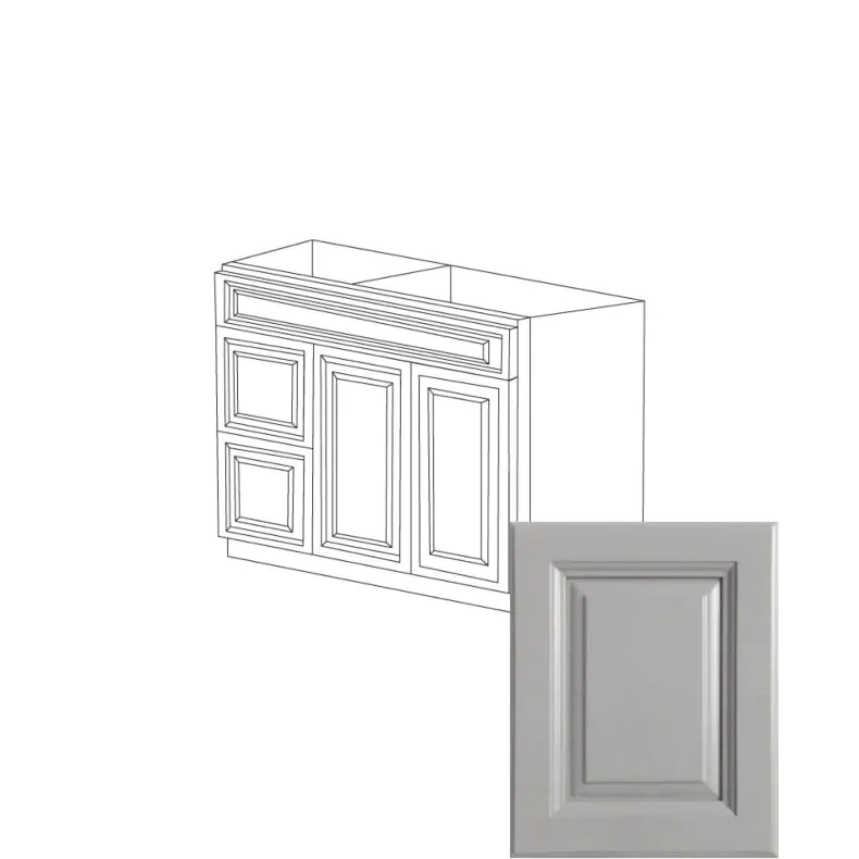 Anaheim Grey 42" Vanity Cabinet with Drawers on Left - RTA