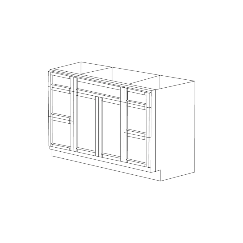 Ontario Beech Espresso 48" Vanity Cabinet with Drawers - RTA Ontario Beech Espresso 48" Vanity Cabinet with Drawers - RTA
