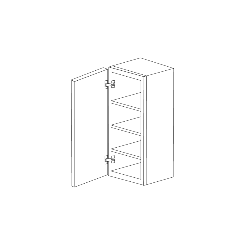 Chic Charcoal Flat Panel 9x42 Wall Cabinet - Assembled