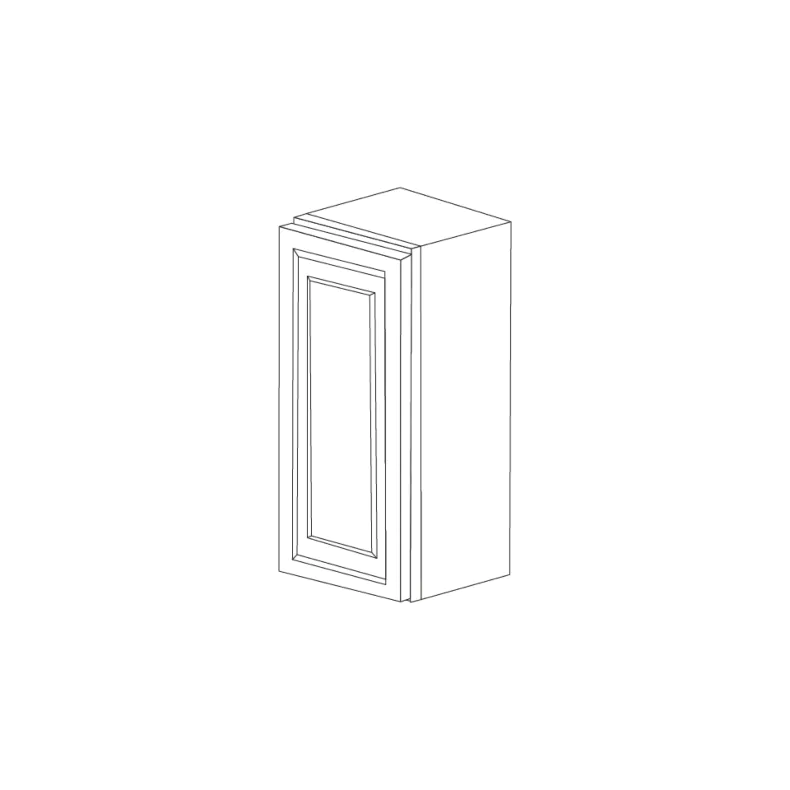 Pure White Flat Panel 12x36 Wall Cabinet - Assembled