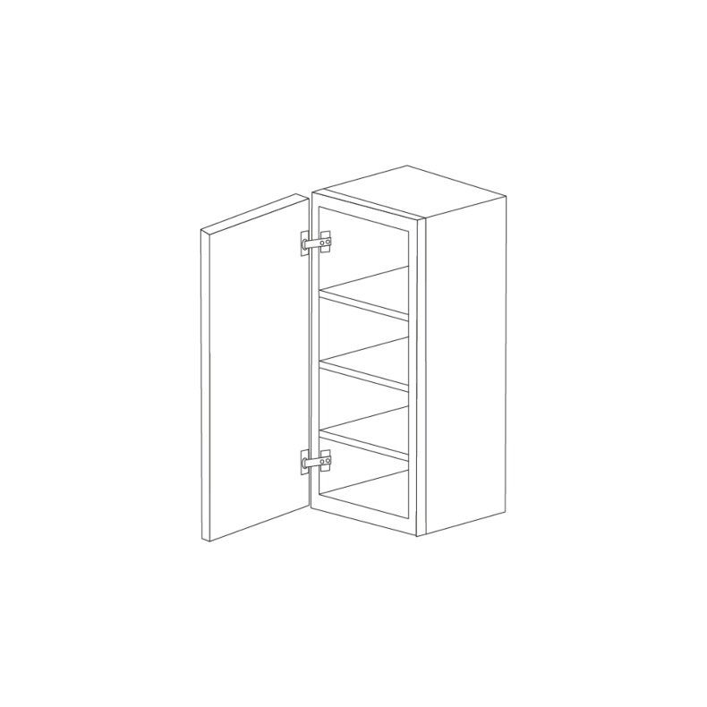Pure White Flat Panel 12x36 Wall Cabinet - Assembled