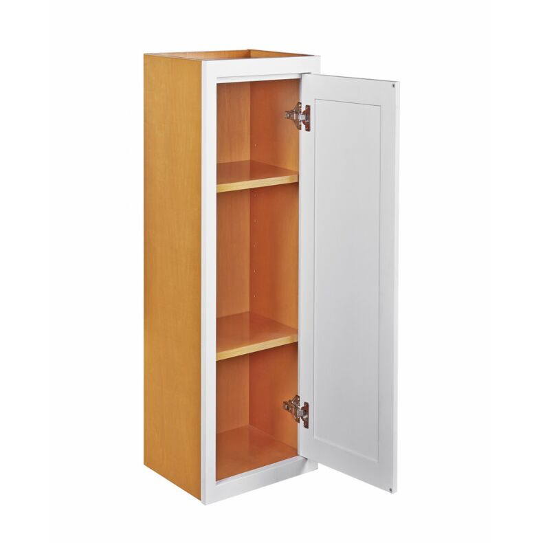Snow White Inset Shaker 15x39 Wall Cabinet - RTA