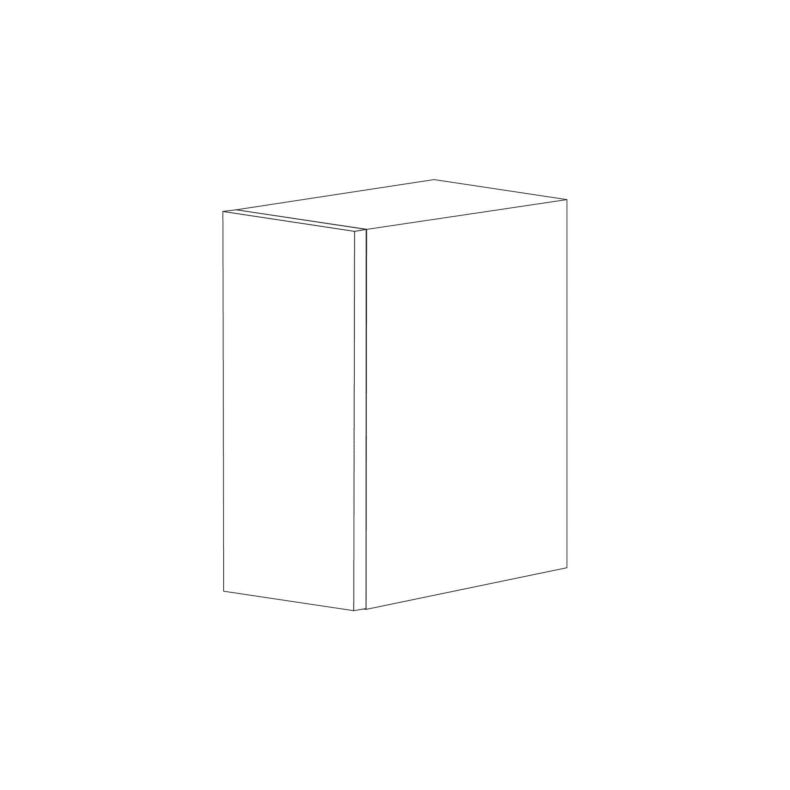 Charcoal Gray Flat Panel 18x30 Wall Cabinet - Assembled