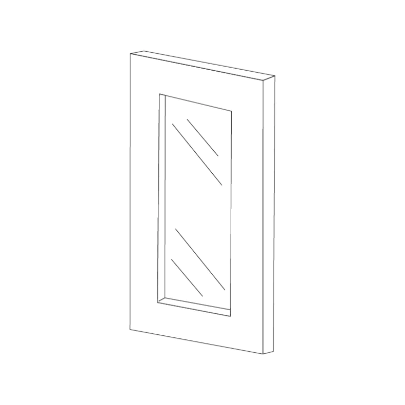 Jersey White Shaker W1830 Clear Glass Door Jersey White Shaker W1830 Clear Glass Door