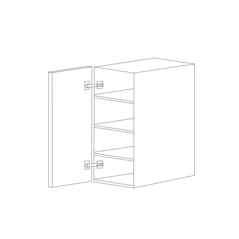 Piano Paint White Gloss 18x42 Wall Cabinet - RTA