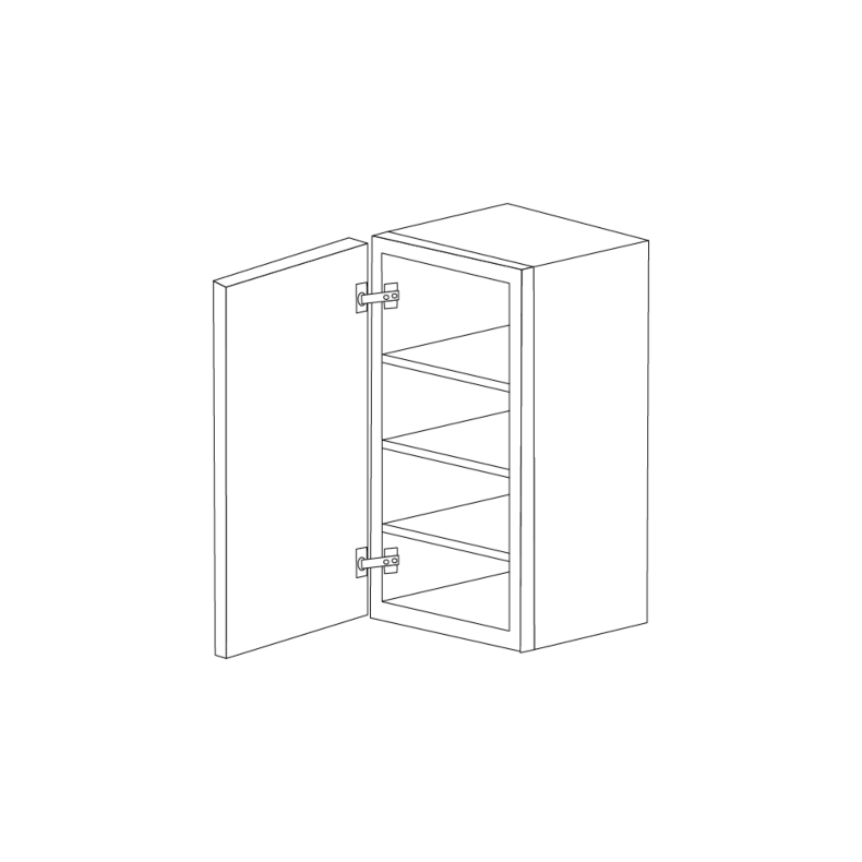 Fresno Grey Shaker 21x42 Wall Cabinet - RTA