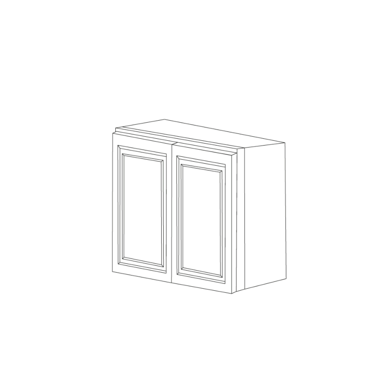 Romona Modern Gray 24x30 Wall Cabinet - Assembled