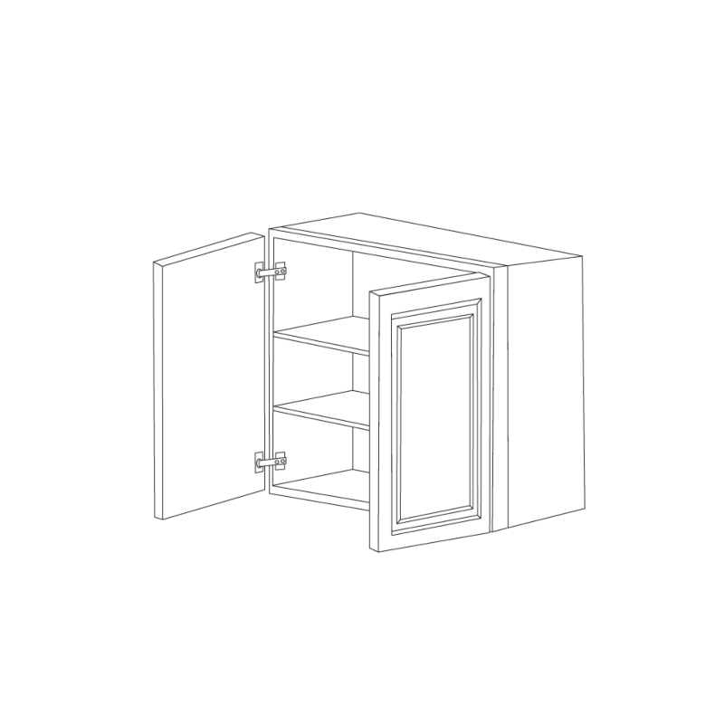 Romona Modern Gray 24x30 Wall Cabinet - Assembled