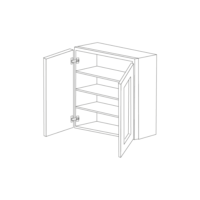 Lexington White Shaker 24x36 Wall Cabinet - RTA