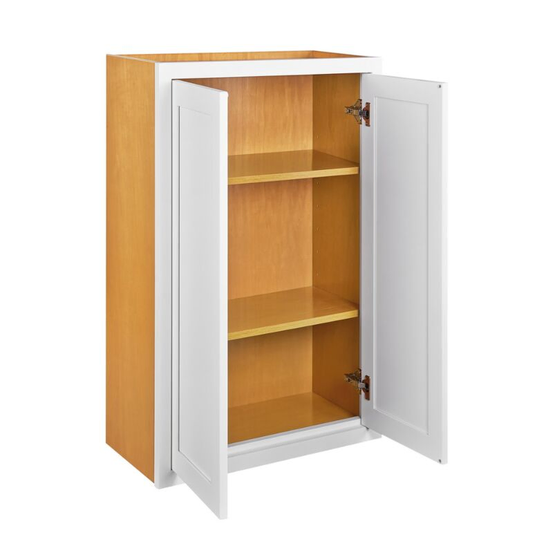 Snow White Inset Shaker 24x39 Wall Cabinet - RTA