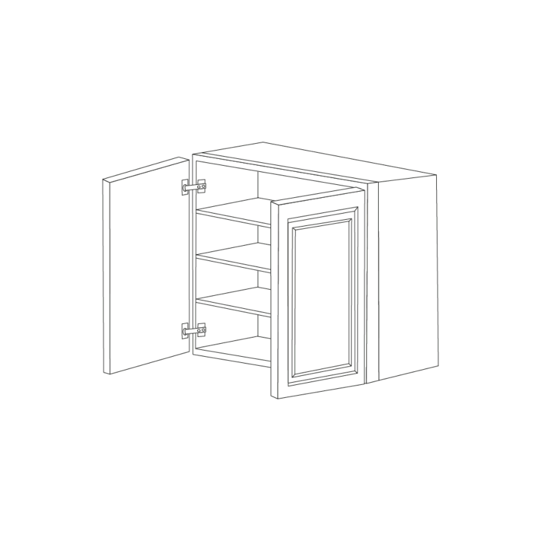 Romona Modern Gray 27x42 Wall Cabinet - Assembled