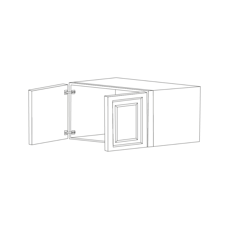Romona Modern Gray 30x12x12 Wall Cabinet - Assembled