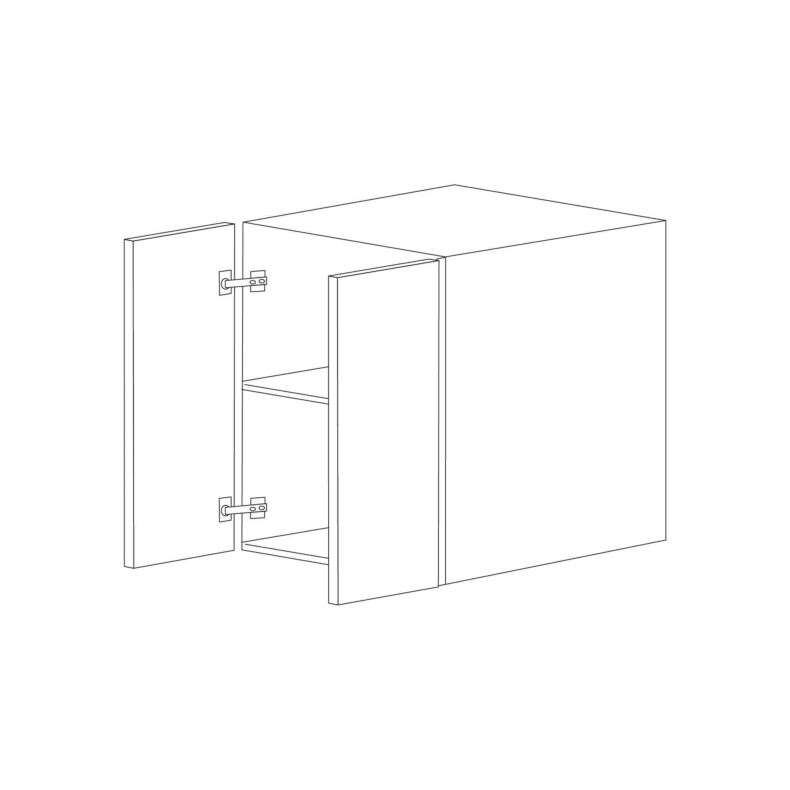 Charcoal Gray Flat Panel 30x24 Wall Cabinet - RTA