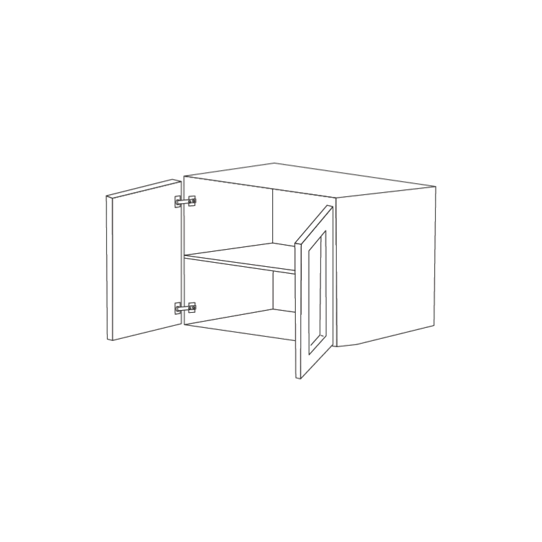 Jersey White Shaker 30x24x24 Wall Cabinet - RTA