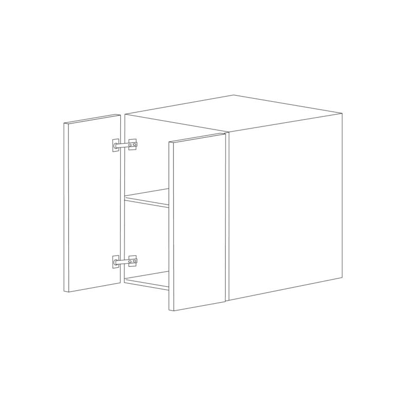 Chic Charcoal Flat Panel Wall cabinet 30" wide x 24" high x 24" deep Assembled