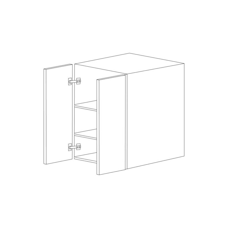 Piano Paint White Gloss 30x30 Wall Cabinet - Assembled