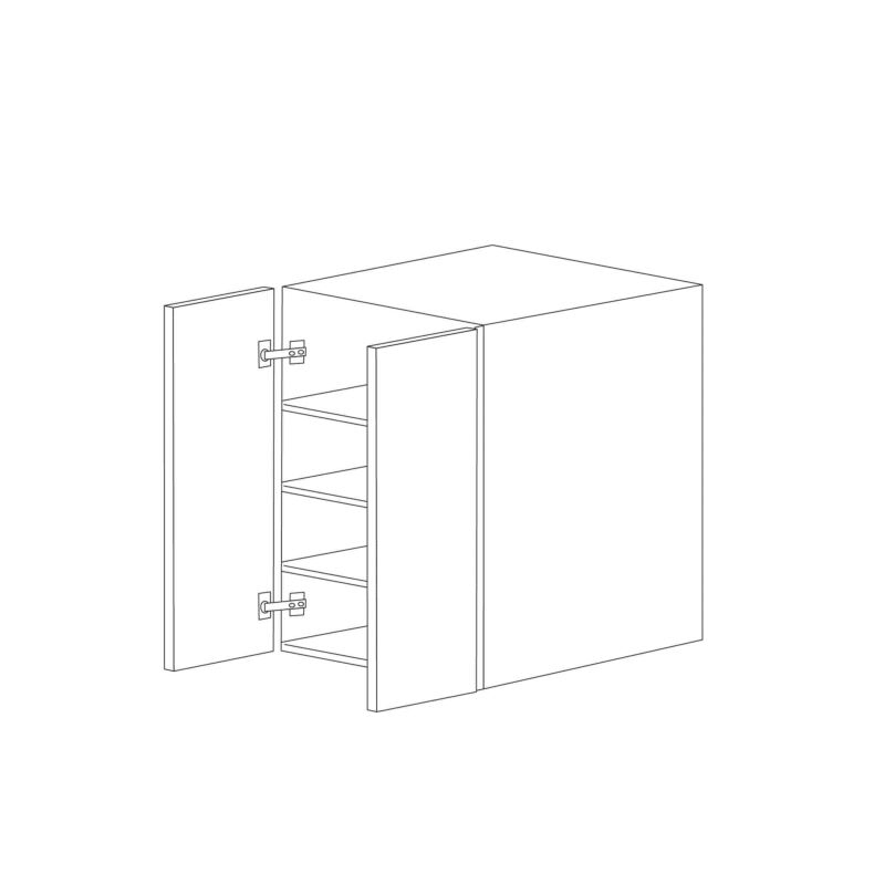 Pure White Flat Panel 30x36 Wall Cabinet - RTA
