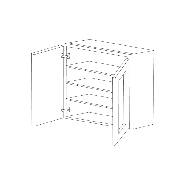 Lexington White Shaker 30x36 Wall Cabinet - RTA