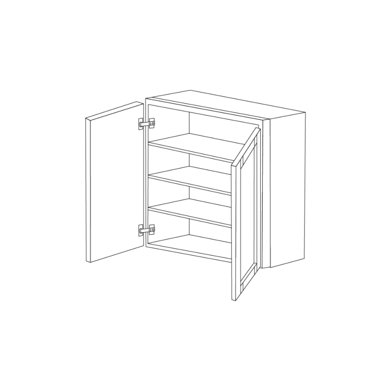 Lacquer White 30x42 Wall Cabinet - RTA