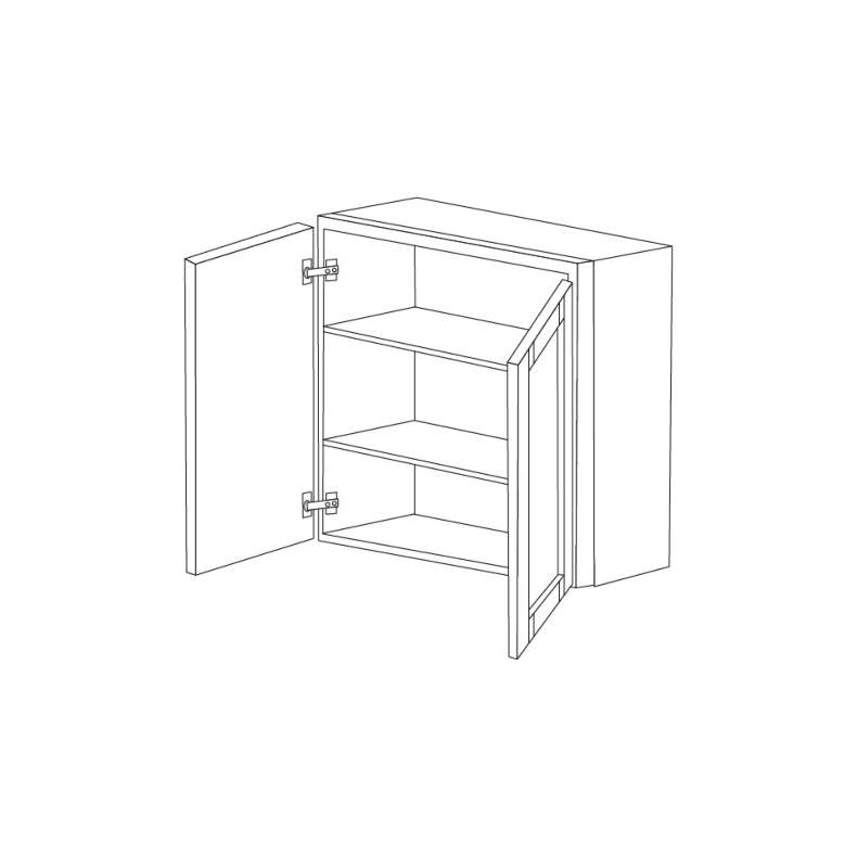 Midnight Java Shaker 33x30 Wall Cabinet RTA