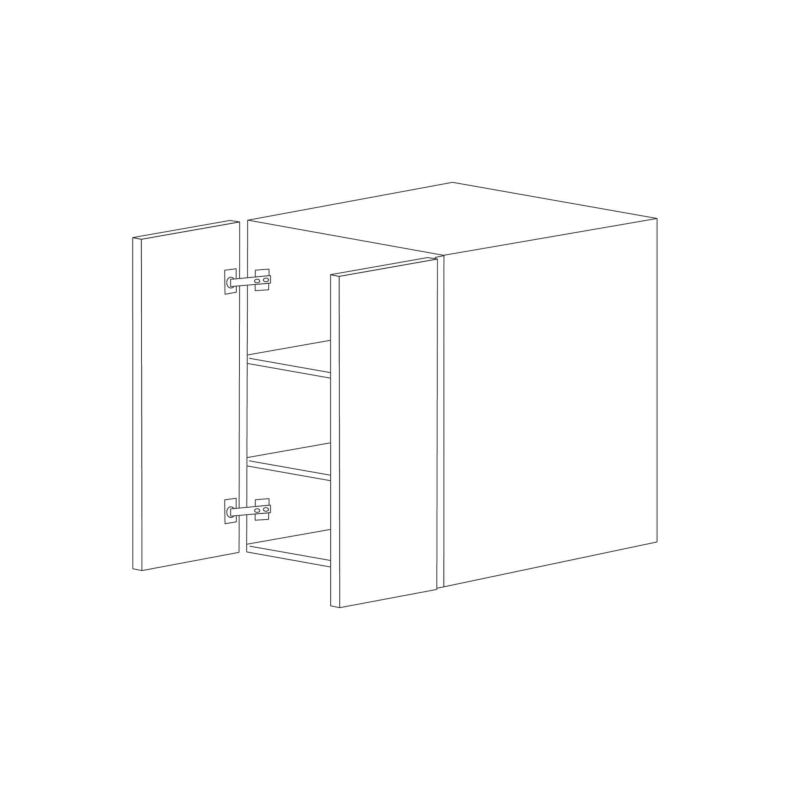 Dark Wood 33x36 Wall Cabinet - RTA