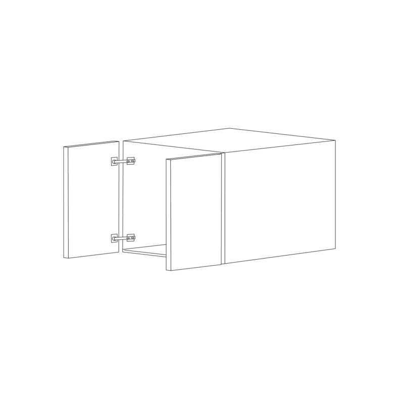 Chic Charcoal Flat Panel 36x12 Wall Cabinet - Assembled