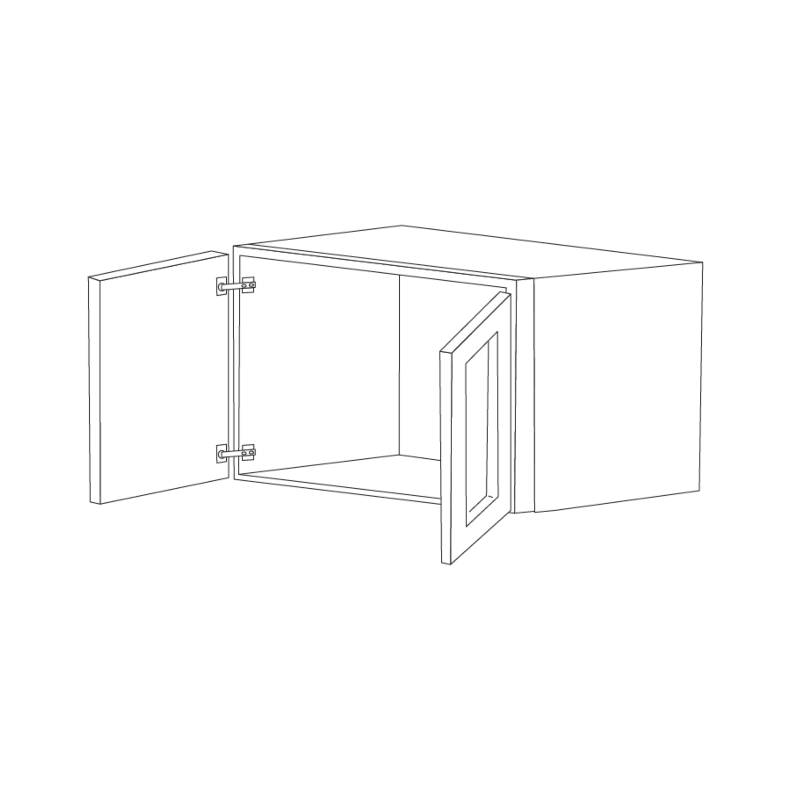 Calypso Grey 36x18x24 Wall Cabinet - Assembled