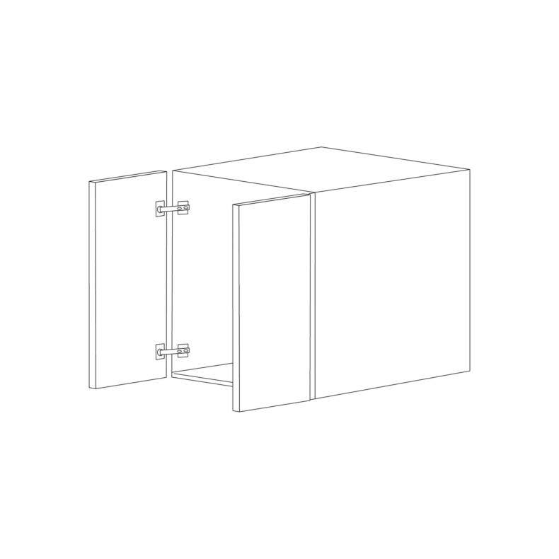 Piano Paint White Gloss 36x21x12 Wall Cabinet - Assembled