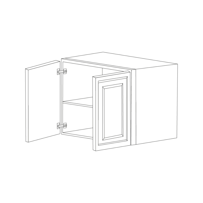 Matte Black 36x21x24 Wall Cabinet - RTA
