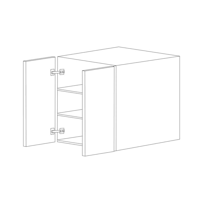 Chic Charcoal Flat Panel 36x30 Wall Cabinet - Assembled