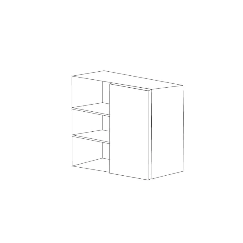Chic Charcoal Flat Panel 27x42 Wall Blind Corner Cabinet - Assembled