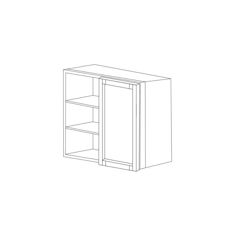 Irvine White Shaker 27x36 Blind Corner Wall Cabinet - Assembled Irvine White Shaker 27x36 Blind Corner Wall Cabinet - Assembled
