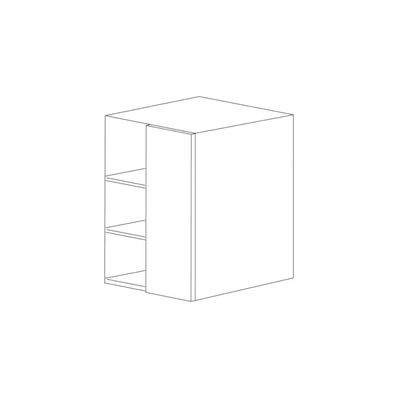 Glossy Gray 30x30 Wall Blind Corner Cabinet - RTA Glossy Gray 30x30 Wall Blind Corner Cabinet - RTA