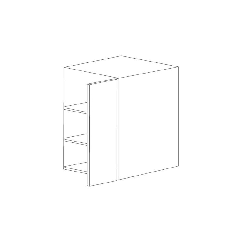 Glossy Gray 30x30 Wall Blind Corner Cabinet - RTA