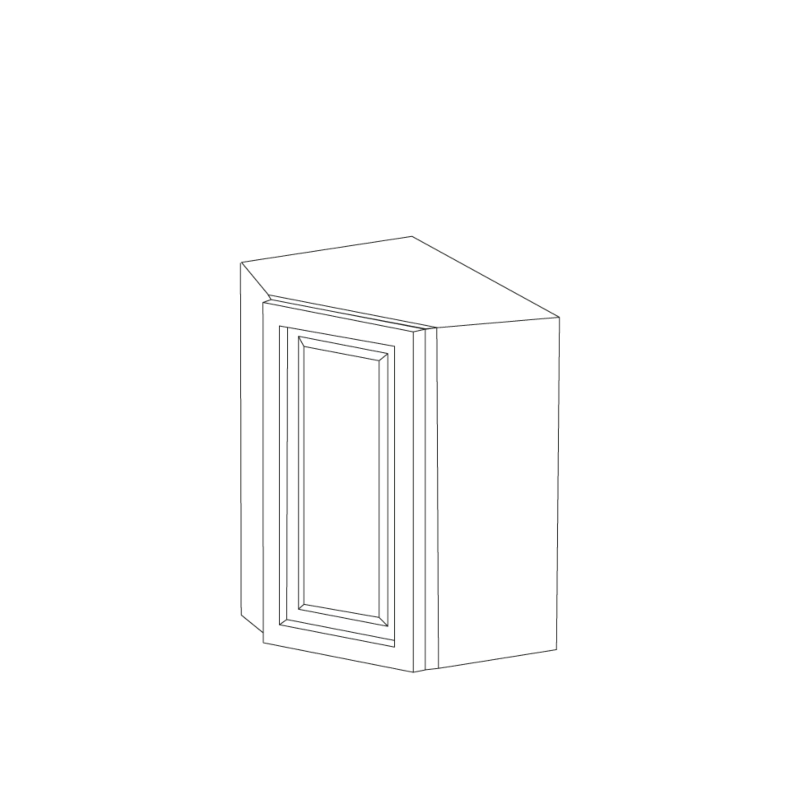 Romona Modern Gray 24x30 Diagonal Corner Wall Cabinet - RTA