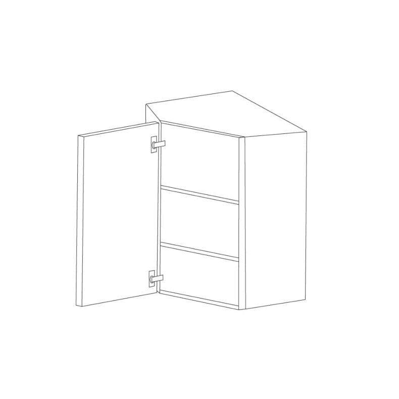 Pale Pine 24x30 Wall Diagonal Corner Cabinet - RTA