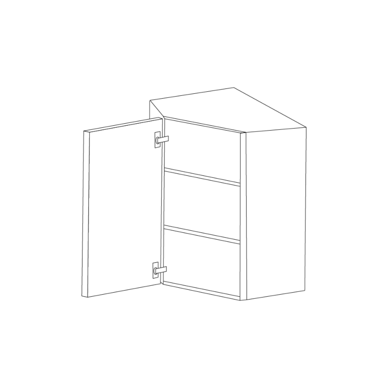 Midnight Java Shaker 24x30 Wall Diagonal Corner Cabinet RTA