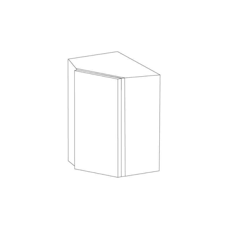 Glossy White 24x36 Wall Diagonal Corner Cabinet - RTA Glossy White 24x36 Wall Diagonal Corner Cabinet - RTA