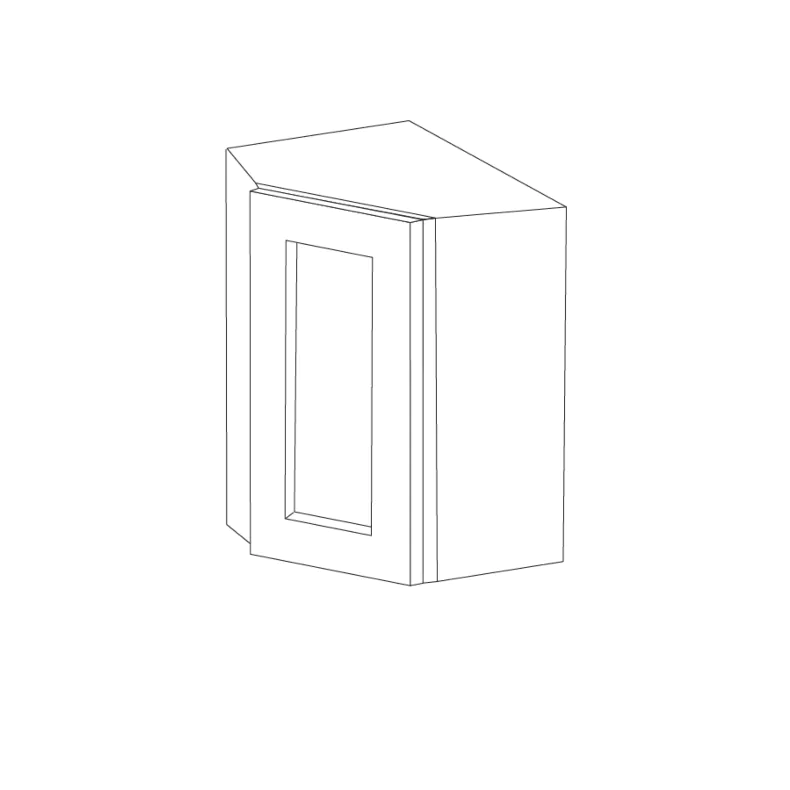 Lacquer White 24x36 Wall Diagonal Corner Cabinet - RTA Lacquer White 24x36 Wall Diagonal Corner Cabinet - RTA
