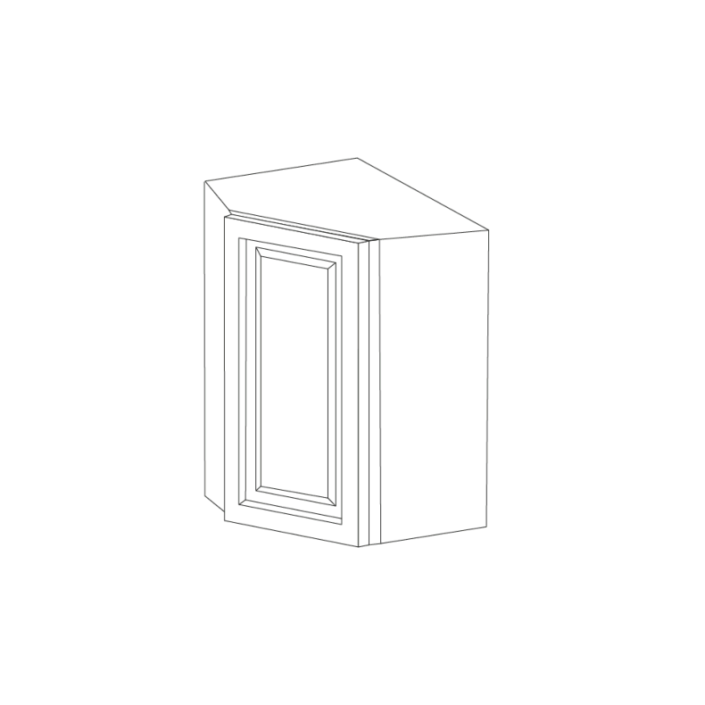 Romona Modern Gray 24x36 Diagonal Corner Wall Cabinet - RTA