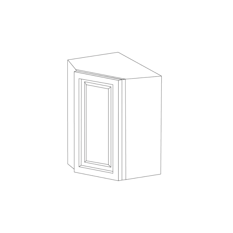 Ivory Antique White 24x42 Wall Corner Cabinet RTA